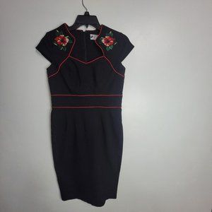 HELL BUNNY DRESS, SIZE LG, BLACK COLOR, LIKE NEW.
